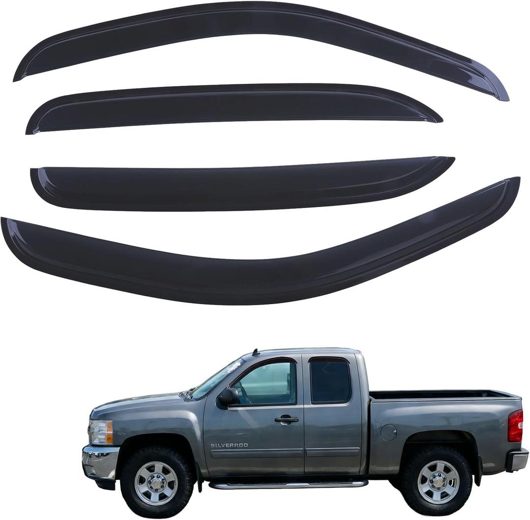 in-Channel Rain Guards for Chevy Silverado 2007-2013