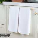 POLYTE Premium Microfiber Kitchen Dish Hand Towel Waffle Weave 12 Pack (16x28 in, White)