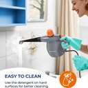 Steam Cleaner, Pressurized Handheld 13pcs Multi-Purpose Natural Deep Cleaning Steamer, Portable Steamer for Cleaning Home, Grout, Kitchen, Car, Window, Upholstery, Bathroom and Clothes, Gray