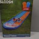 Sloosh Shark Double Water Slide, 22.5ft Heavy Duty Lawn Water Slip and Slide with Sprinkler and 2 Slip Inflatable Boards for Party Summer Yard Lawn Outdoor Play Activities