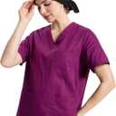 Working Cap Scrub Cap with Sweatband Buttons Adjustable Unisex Women Tie Back Hat Nurse Surgical Caps