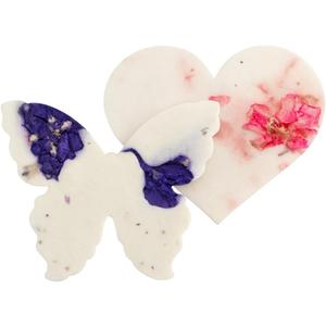 48pcs Plantable Seed Paper  24 Heart & 24 Butterfly Embedded with Wildflower Seeds, Unique Gift for Mothers, Garden Lovers, Bridal Shower, Wedding, Birthday, & other Milestone Celebrations