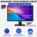 GMOC [2-Pack] 24 Inch Privacy Screen for Computer Monitor, 16:9 Aspect Ratio Anti Blue Light Glare Shield, Removable Blackout Filter for Desktop Security, Anti-Spy Private Protector for 24" Monitor