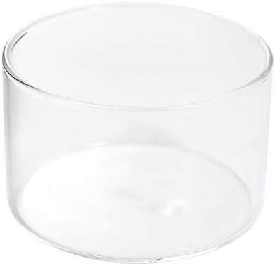 Small Glass Bowls Ice Cream Cup Mousse Cup, Transparent Glass Dessert Tray DIY Round Shaped Pudding Cup, Pack of 9