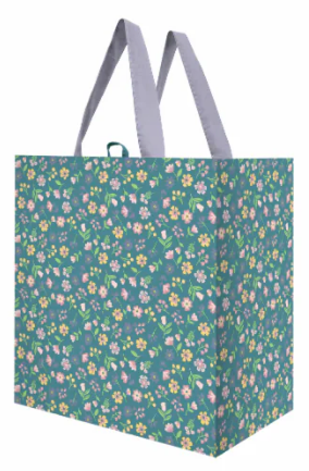 Floral Cloth  Tote Bag 14x14x8in