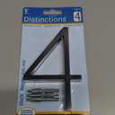 Hillman Distinctions 5 in. Black Metal Screw-On Number 4 1 pc. - Case of: 3;3