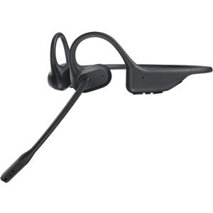 Gixxted Open Ear Headphones with Mic, Bluetooth Headset with Microphone, Dual Connect Bluetooth 5.3 with AI Noise Cancelling Mic & Mute Function, Wireless Headset for Work, Sports, Drive (Black)