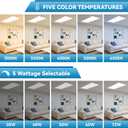 2x4 LED Flat Panel Light Drop Ceiling Office Fixture, 5 CCT 3000K-6500K Adjustable & 5 Wattage Selectable,0-10V Dimmable, 2X4 LED Flush Mount Ceiling Light, ETL Listed 4Pack