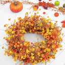 24 Inch Fall Wreaths for Front Door Boho Fall Wreath Rustic Autumn Wreath