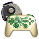 Switch Pro Controller, Wireless Switch Controllers with Carrying Storage Case, Upgraded Gamepad Switch Remote Replacement for Switch Controller Support NFC/Dual Vibration/Screenshot/Wake-up Function (Gold)