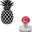 Seasonstorm Pineapple Self-Inking Photosensitive Planner Scrapbooking Stamps for Card Making Bullet Journal Art Supplies Round 1.6 inches Black Ink