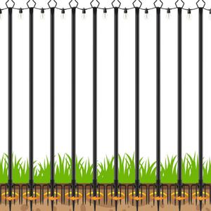 10 Pack 10 FT String Light Poles,Metal with Fork Lights Poles for Outdoor String Light, Rustproof Heavy Duty for Outside Garden,Patio,Wedding,Backyard,Deck,Party