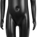 Child Mannequin, Kids Mannequins Full Body 43.3 Inches, Black Children Dress Form Mannequins, Realistic Detachable Manikin Body Display with Metal Base