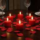 Pack of 12 Flameless LED Tealights Candle, Battery Operated LED Tealights Candles for Party,Events,Wedding use (Red), S1012R