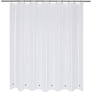 Mrs Awesome Short Shower Curtain Liner with 6 Magnets 72 x 66 inch Clear Thick PEVA Waterproof Plastic Shower Curtain 72x66, Clear