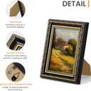 upsimples 5x7 Picture Frame with Real Glass, Ornate Vintage 5 x 7 Photo Frames for Wall Decor or Tabletop Display, Black and Gold, 2 Pack
