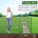10 Panels No Dig Decorative Garden Fence - 40 in (H) x 23.6 ft (L), Dog Fence Outdoor for YardRustproof Metal Animal Barrier Ground Stakes Fencing for Garden, Patio, Flower Bed