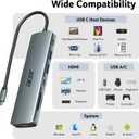 Acer USB C Hub, 7 in 1 Multi-Port Adapter for Laptop, 4K, HDMI Splitter with 2 USB A 3.1 & Type-C to HDMI Data Port, PD 100W Charging, SD Card Reader for Computer, Desktop, Space Grey