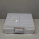 Photo Storage Box 5 x 7 Inches, 18 Inner Extra Large Photo Boxes with Dividers, Clear Acid-Free Photo Storage Containers with Handle, Photo Organizer Craft Keeper for Photo, Craft, Stamp etc