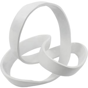 JONATHAN Y DEC1000A Chamberlain 7" Aluminum Abstract Knot Decorative Sculpture Home Decor for Office, Bedroom, Living Room, Shelves & Coffee Tables, White