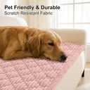 Smiry Couch Cover for Dogs Washable, Non Slip Fuzzy Pet Sofa Protector, Soft Thick Furniture Cover for Sofa, Loveseat and Sectional, Scratch & Pet Hair Resistant (Dusty Rose, 27.6" x 70.9")