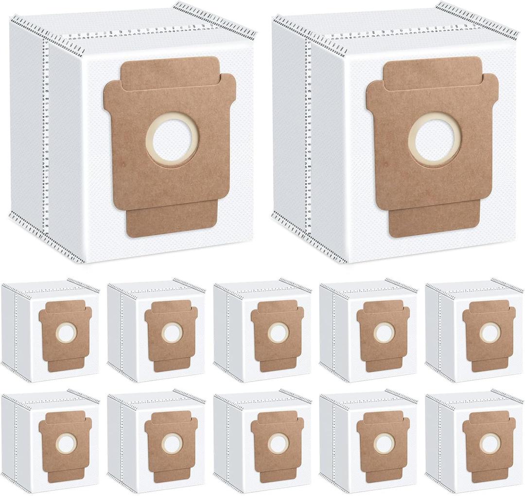 12-Pack Replacement Dust Bag Compatible with iRobot i, j, s Series, Roomba 104, 105 Vac, 105 Combo, Plus 405, Plus 505 Combo, Max 705 Vac, 705 combo Vacuum Cleaner, Disposable Vacuum Bags