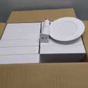 Amico 5/6 inch 5CCT LED Recessed Lighting 6 Pack, Dimmable, IC Rated, 12.5W=100W, 950LM Can Lights with Baffle Trim, 2700K/3000K/4000K/5000K/6000K Selectable, Retrofit Installation, ETL & FCC (White-Rear CCT Style)