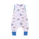 Baby Sleep Sack with Feet 6-12 Months 0.5 Tog 95% Rayon from Bamboo 5% Spandex Breathable Sleep Sacks Baby Walker Quilted Wearable Blanket with Legs 2-Way Zipper Bear