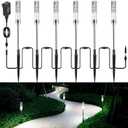 Pathway Lights Outdoor,12V Low Voltage Landscape Lighting, 6 Pack 570 Lumen Bright LED Path Lights, IP65 Waterproof Extendable Garden Lights for Yard Walkway Patio Lawn, 6000K (6000K Cool White)