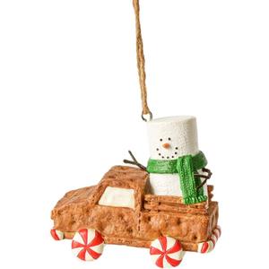 Ganz S'Mores Graham Cracker Truck Christmas Tree Ornament 3.3 Inch Multicolor