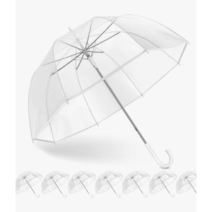Clear Bubble Umbrella Wedding, High-Visibility Transparent Rain Umbrellas Bulk, Windproof Large Clear Umbrella, Firm and Durable, Dome Umbrellas for Wedding Bride Groom Photography Golf Outdoor