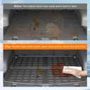 powoq Cargo Mat Compatible with 2017-2025 Jeep Compass TPE Rear Trunk Mat Cargo Liners Replacement for 2017 2018 2019 2020 2021 2022 2023 2024 2025 Jeep Compass Accessorie (Rear Trunk Mat)