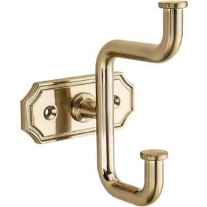 SAILING 2 Pack Coat Hooks Champagne Gold Towel Hooks Robe Hooks Decorative Wall Hooks for Bathroom Bedroom Kitchen Towel Robe Clothes Cabinet Closet Bathroom Hardware