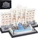 SAMYBLOCKS 2000pcs Trevi Fountain Archiecture Micro Mini Building Blocks Set,Creative Ideals Roman Landmark Model Collection, for 14+ Boys, Girls or Adults (Architecture)