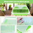 Legigo 2 Pack Seed Sprouter Trays with Lids- Soil-Free Cultivation Germination Tray, BPA Free Micro Greens Growing Trays Seed Sprouting Trays Kit with Germinating Paper for Wheatgrass, Beans and More
