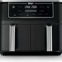 Ninja Foodi Air Fryer | 6-in-1 with 10-QT DualZone Baskets | Smart Finish to Cook 2 Foods at Once | Air Fry, Broil, Roast, Dehydrate, Keep Warm & Bake | 450 F |XL Capacity | Black | DZ302