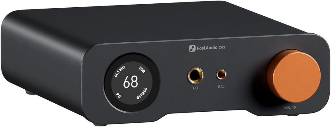 Fosi Audio ZH3 DAC Headphone Amp, Fully Balanced Preamp with AKM4493SEQ XMOS XU316 PCM 768kHz for Amplifiers, USB/Optical/COAX/RCA/12V Trigger Input, XLR/RCA/4.4mm/6.35mm Output with Remote