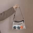 2 x Clear Bag for Stadium Events  Women's Clear Shoulder Bag  Transparent Bag for Concerts, Sports Events and Game Days