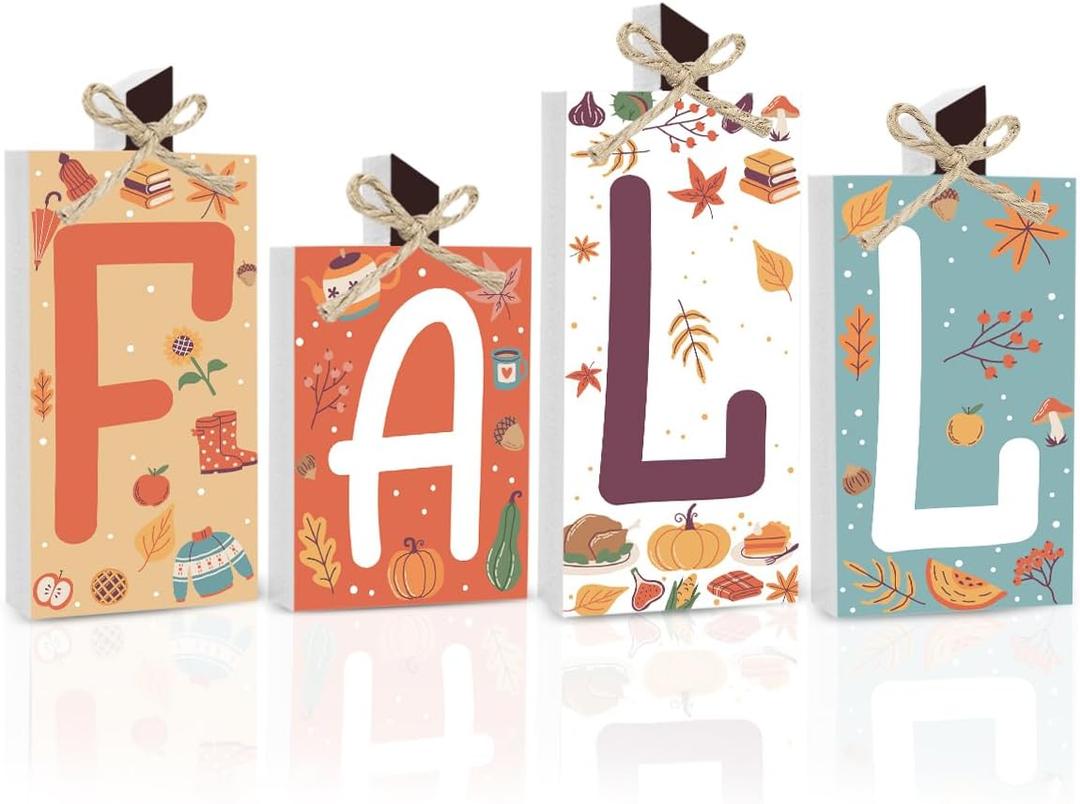 Fall Decorations for Home Thanksgiving Decorations Indoor Autumn Decor Sign Fall Gifts for Women Men Polka Dots Pumpkin Fall Centerpieces for Dining Table Farmhouse Kitchen Bathroom Bedroom Office