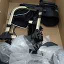 ELENKER All Terrain Rollator Walker Transport Wheelchair Combo, 2 in 1 Rolling Walker with Padded Seat and Wide Backrest, Champagne