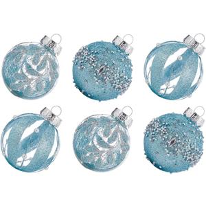 XmasExp Christmas Ball Ornaments Set 12ct Large Shatterproof Pastic Christmas Tree Decorations Hanging Ornaments for Xmas 70mm/2.76",Babyblue XmasExp Christmas Ball Ornaments Set 12ct Large Shatterproof Pastic Christmas Tree Decorations Hanging Ornaments for Xmas 70mm/2.76",Babyblue
