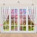 Beautiful Spring Backdrop Pink Cherry Blossom Tree Spring Backdrop for Photography Wedding Baby Shower Birthday Party Spring Banner Decorations Photo Shoot Studio Props 7X5Ft