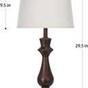 Vintage Table Lamps Set of 2 for Living Room,30" Tall Bedside Lamp with USB Charging Port,3-Way Dimmable Touch Nightstand Lamp for Bedroom Desk Side Table Office,Brown