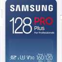 Samsung PRO Plus Full Size 128GB SDXC Memory Card, Up to 180 MB/s, Full HD & 4K UHD, UHS-I, C10, U3, V30 for DSLR, Mirrorless Cameras, PCs, MB-SD128S/AM, 2023