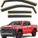 In-Channel Window Rain Guards Compatible With Truck Chevy Colorado/GMC Canyon 2023 2024 2025 2026 Crew Cab Vent Visors Window Visors Extra Durable Window Deflectors Vent Shades Car Accessories