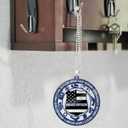 2 x Police Car Hanging Ornament, Officer Pendant for Rear View Mirror, Cop Retirement Gift, Graduation Gifts for Policeman Women Man (1)