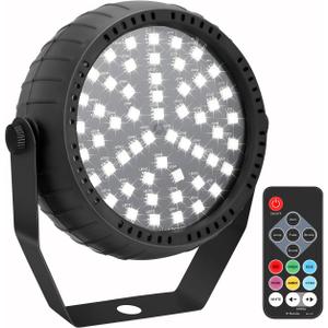 Telbum Strobe Lights, 54 Super-Bright RGB LEDs Mini Strobe Light for Parties, Halloween Strobe Lights with Remote Control, Sound Activated & Speed Control Plug-In Flash Light for Room DJ Stage Wedding (1Pack)