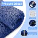 Shag Area Rug for Bedroom 5x8,Blue Fluffy Area Rugs for Living Room,Soft Fuzzy Rug Non-Shedding Indoor Plush Carpet for Bedroom Dorm Home Decor