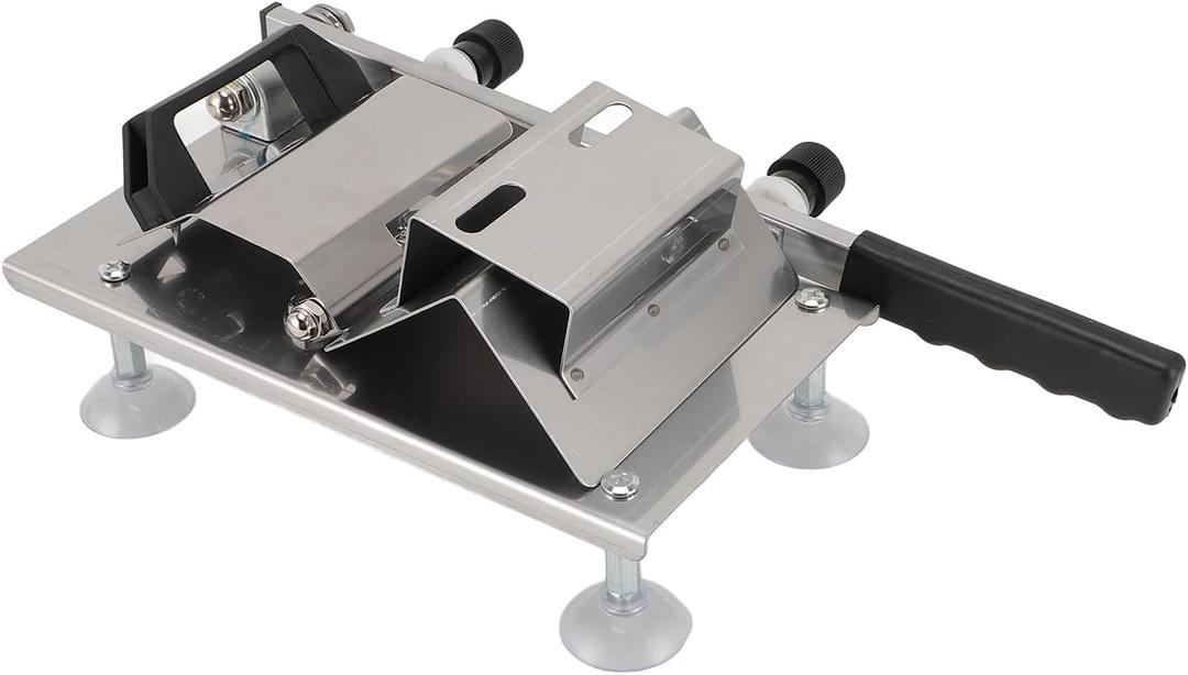 Meat Cutter Machine, Manual Frozen Meat Slicer Stainless Steel, Lamb Roll Beef Mutton Slicing Machine, Home Cooking for Hot Pot, BBQ (Small)