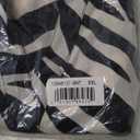 Anne Klein Women's Split Neck High Low Long SLV Blouse, Black&White, XXL